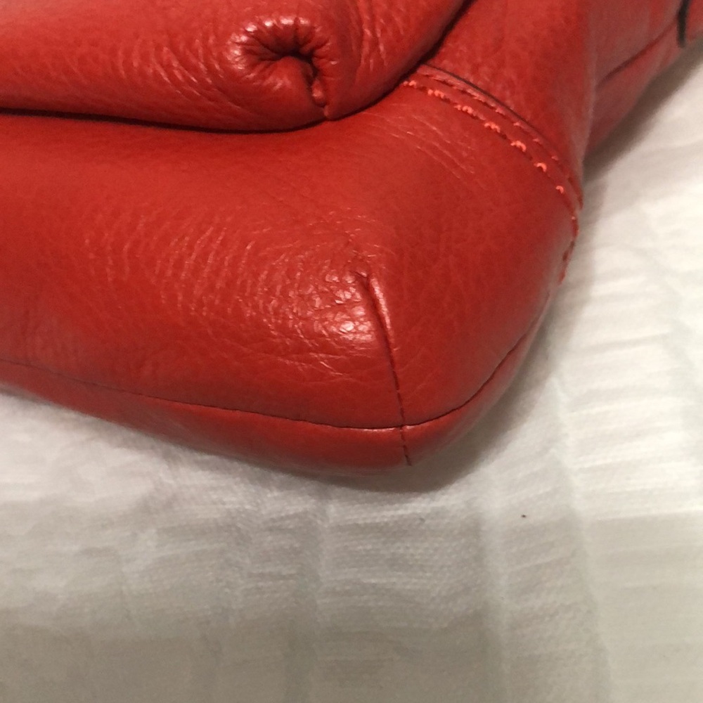 Coach Red Crossbody Bag with Cream Strap - Picture 7 of 11